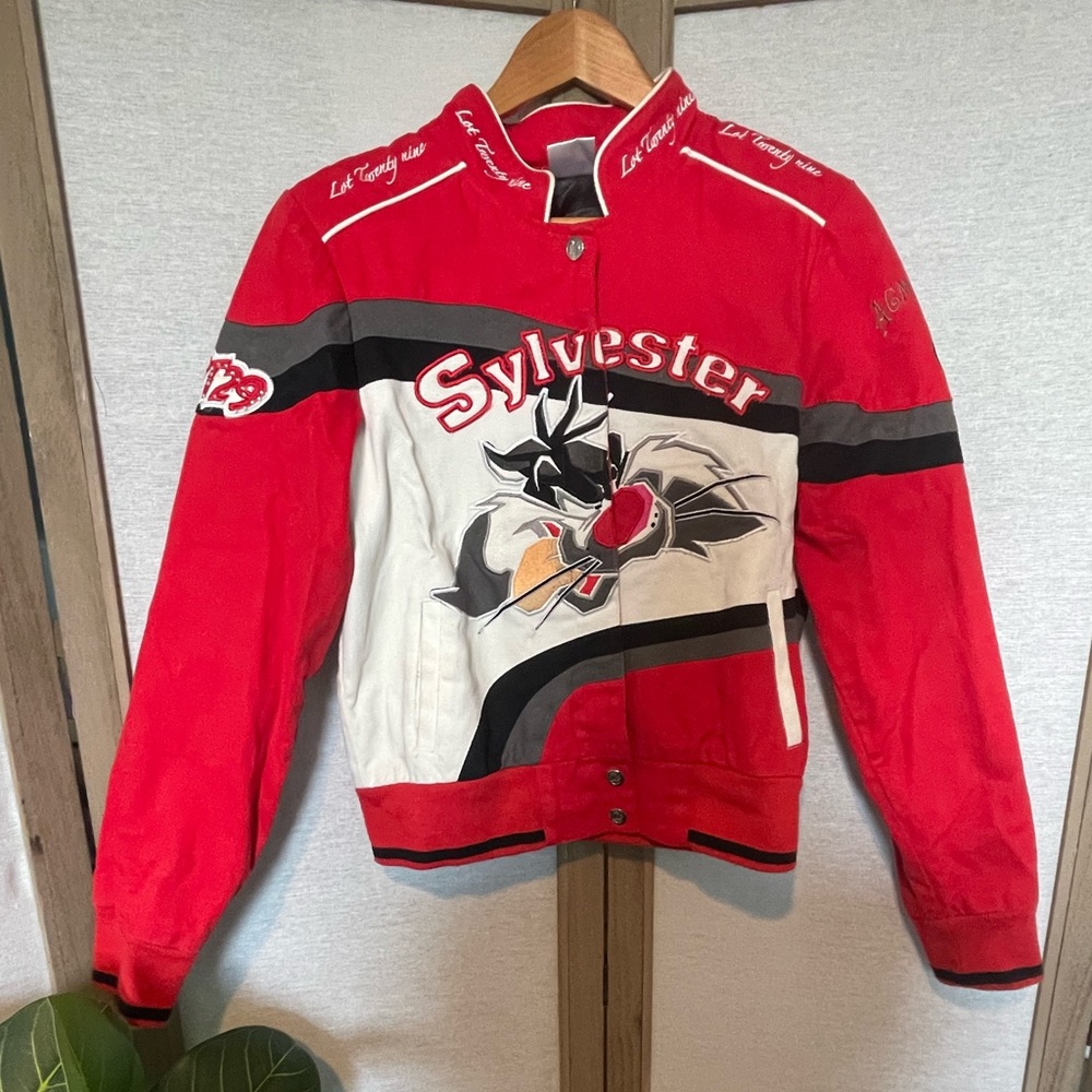 Vintage Lot29 Sylvester And Tweety Bird Looney Tunes Racing Jacket| large